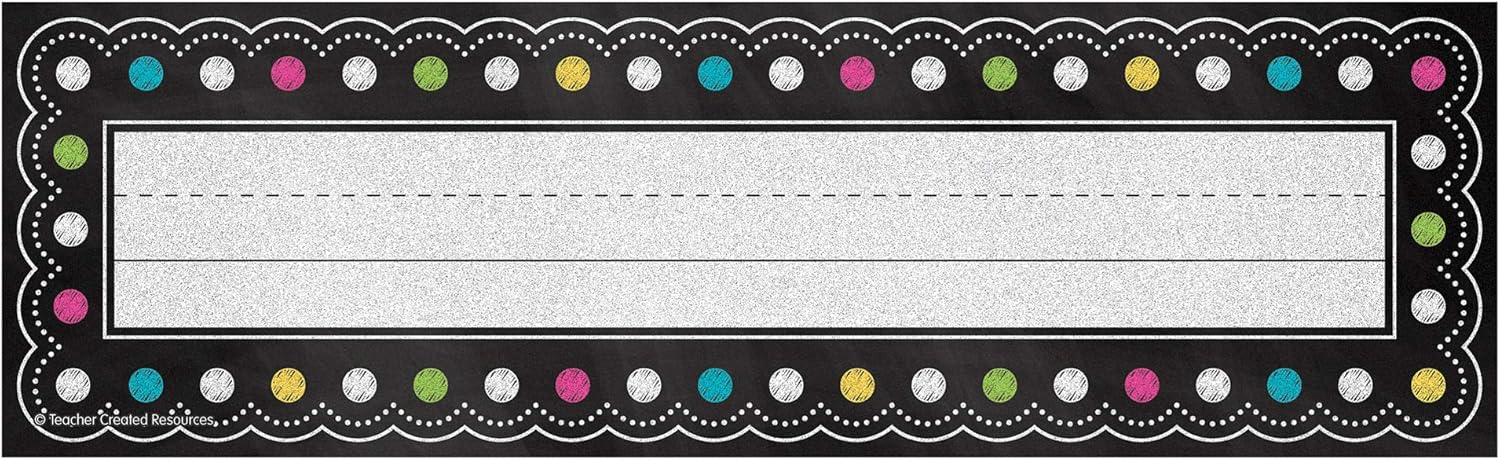 Desk Name Plate - Chalkboard Brights Name Plates for Classroom,
