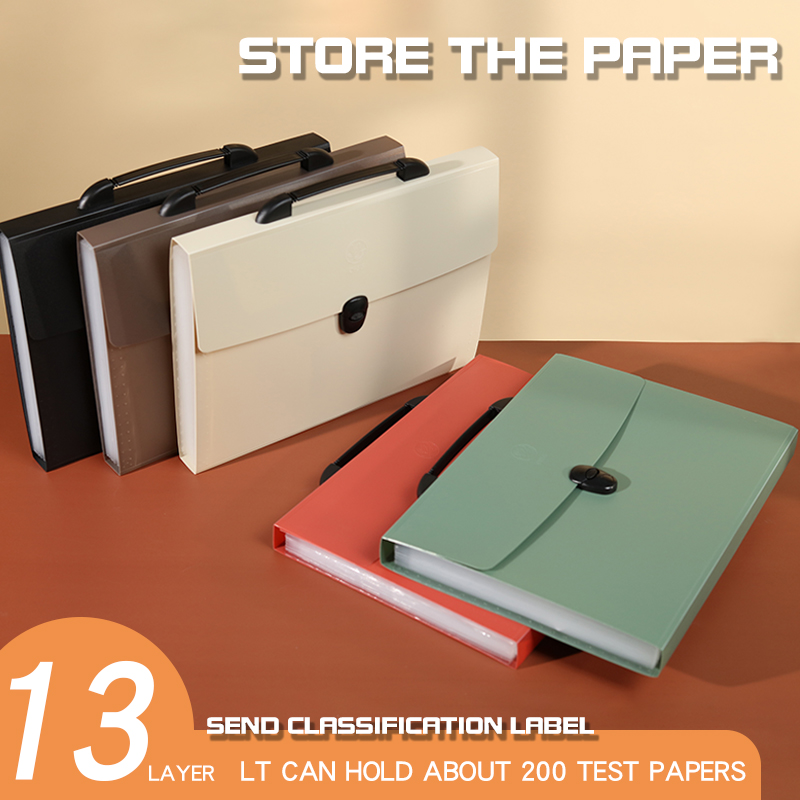 Portfolio Folder Zip - A4 File Folder 13 Layers Fashion