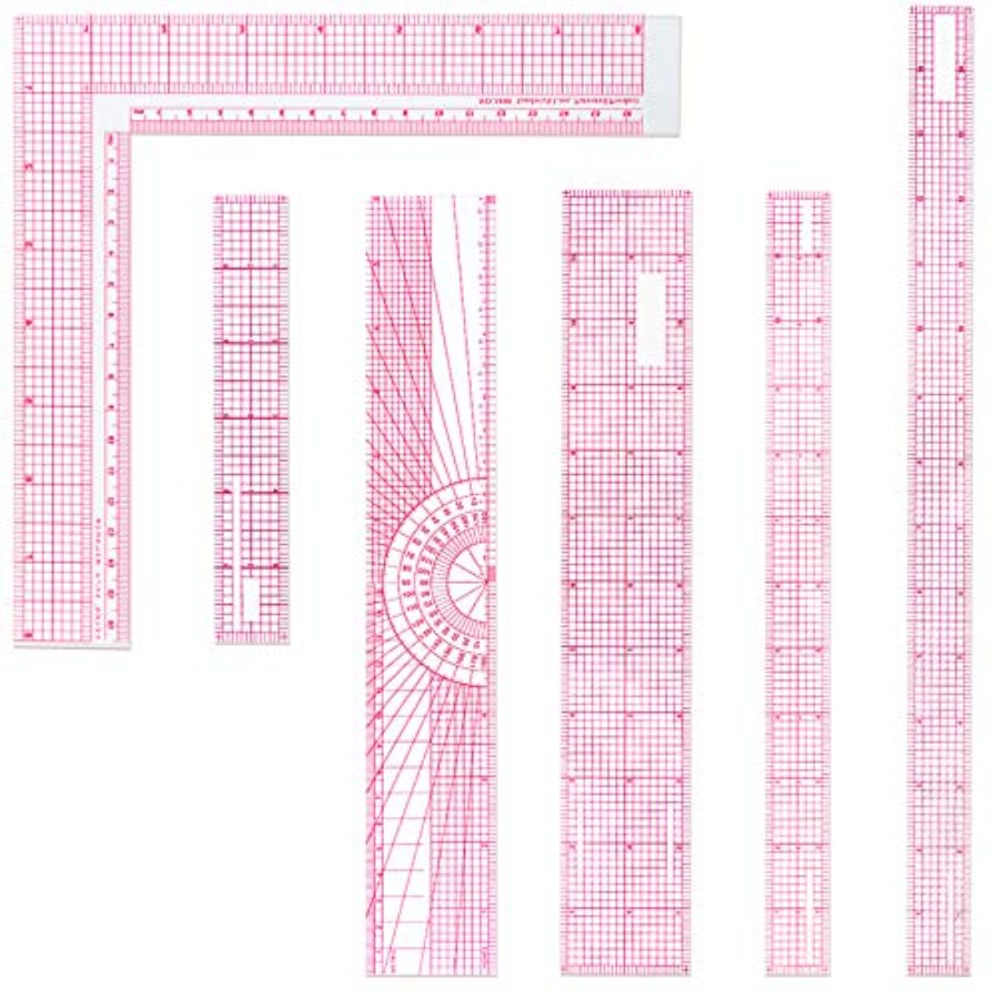 Ruler Set Transparent - 6 Pieces Clear Rulers Sewing Transparent,