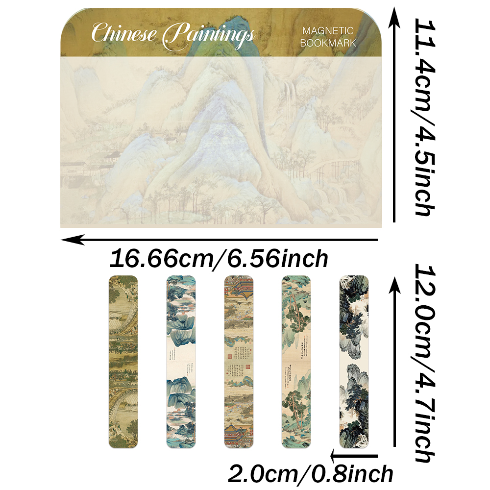 5PCS Chinese Ancient Style Mag - Bookmark Magnetic Clip บทวิจารณ์และราคา