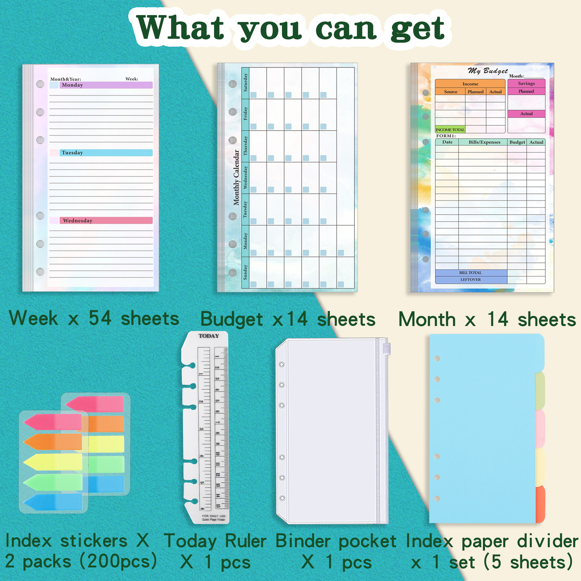 2026 NEW A6 Loose Leaf Noteboo - Planner Weekly Budget บทวิจารณ์และราคา