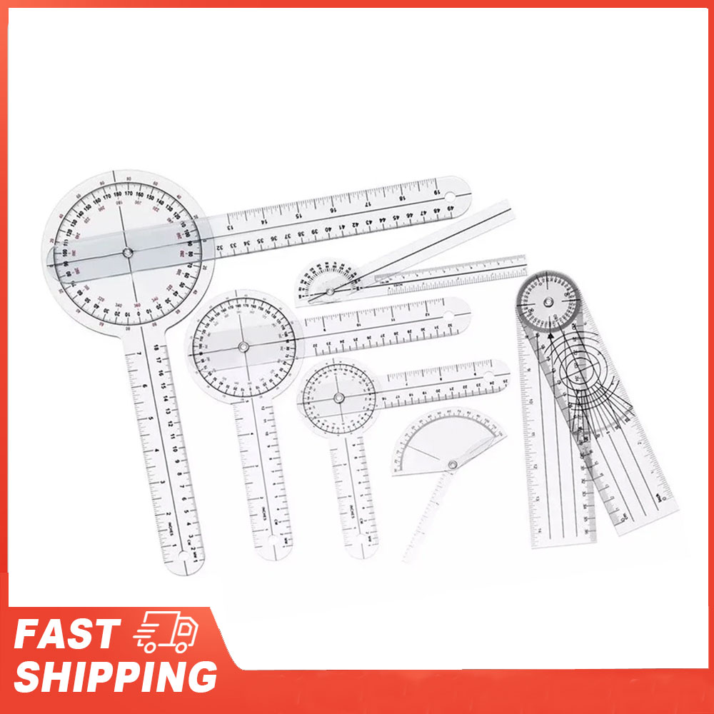 6PCS Medical Goniometer Set PV - Ruler Set Transparent บทวิจารณ์และราคา