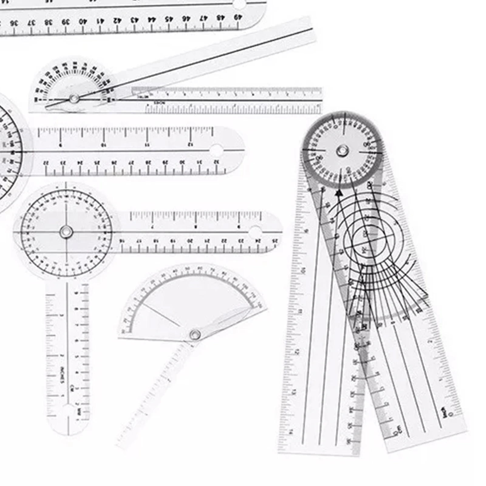 6PCS Medical Goniometer Set PV - Ruler Set Transparent บทวิจารณ์และราคา