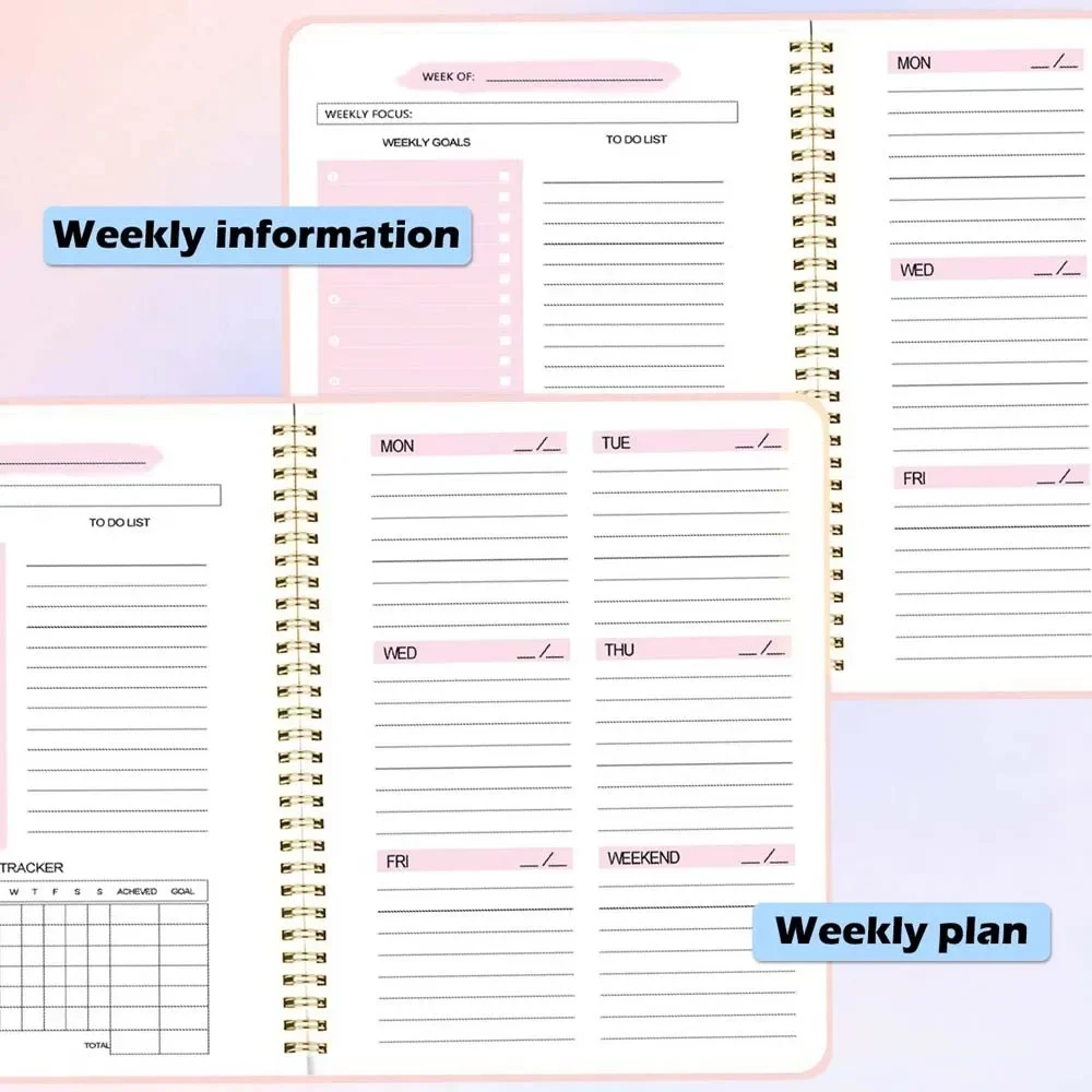 A5 Weekly Planner Coil Daily P - Planner Weekly Budget บทวิจารณ์และราคา