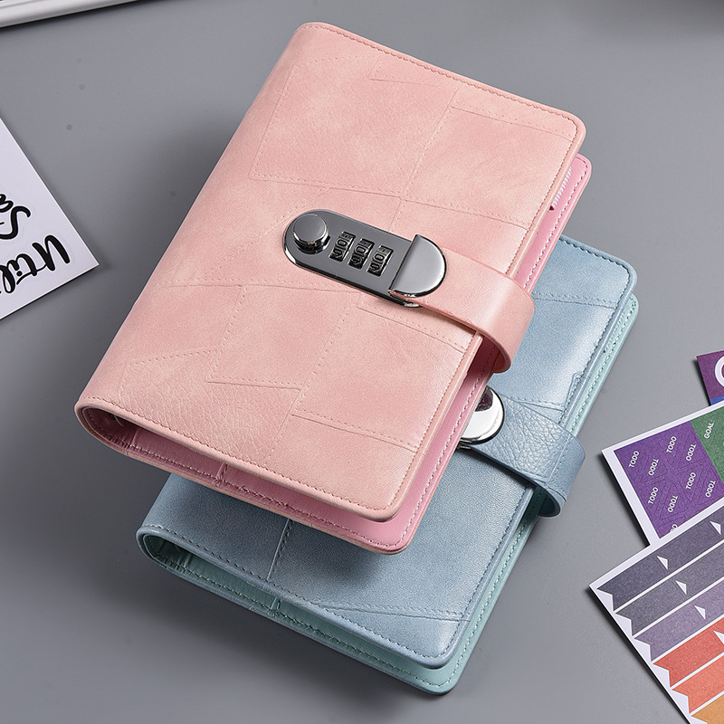A6 PU Leather Password Lock Bi - Planner Weekly Budget บทวิจารณ์และราคา
