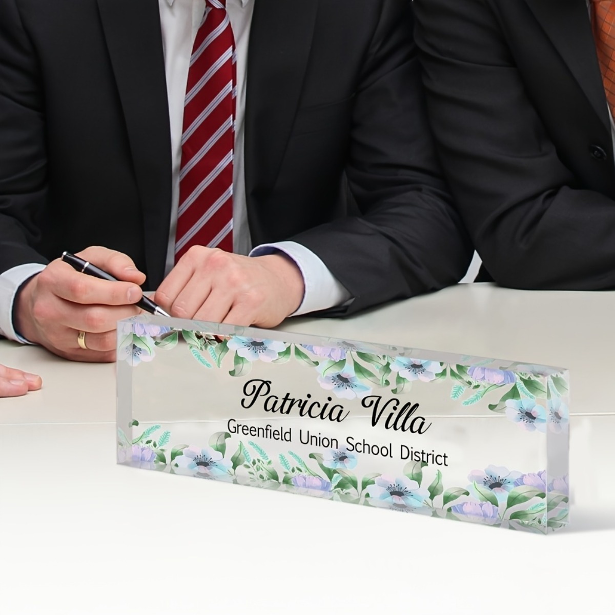 [2D Flat] Floral Pattern Acryl - Desk Name Plate บทวิจารณ์และราคา
