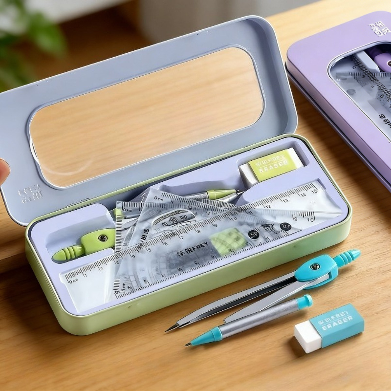 Math Geometry Set with Iron Bo - Compass Geometry Set บทวิจารณ์และราคา
