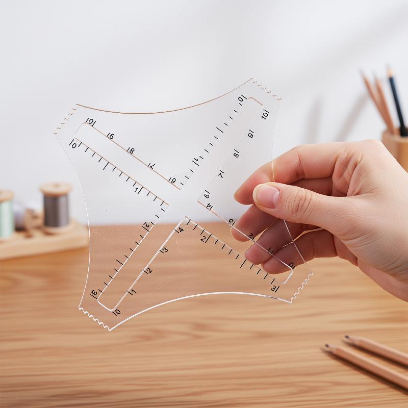 Acrylic Transparent Knitting D - Ruler Set Transparent บทวิจารณ์และราคา