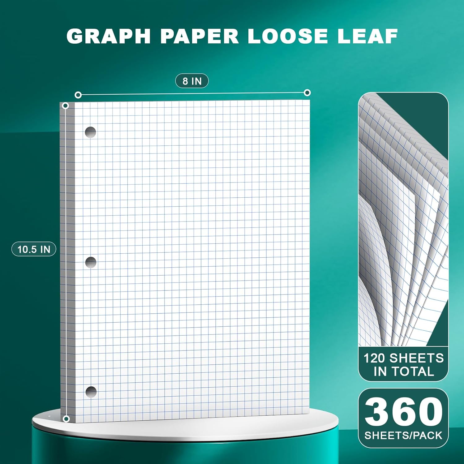 Loose Leaf Graph Paper Noteboo - Paper Punch 3 Hole บทวิจารณ์และราคา