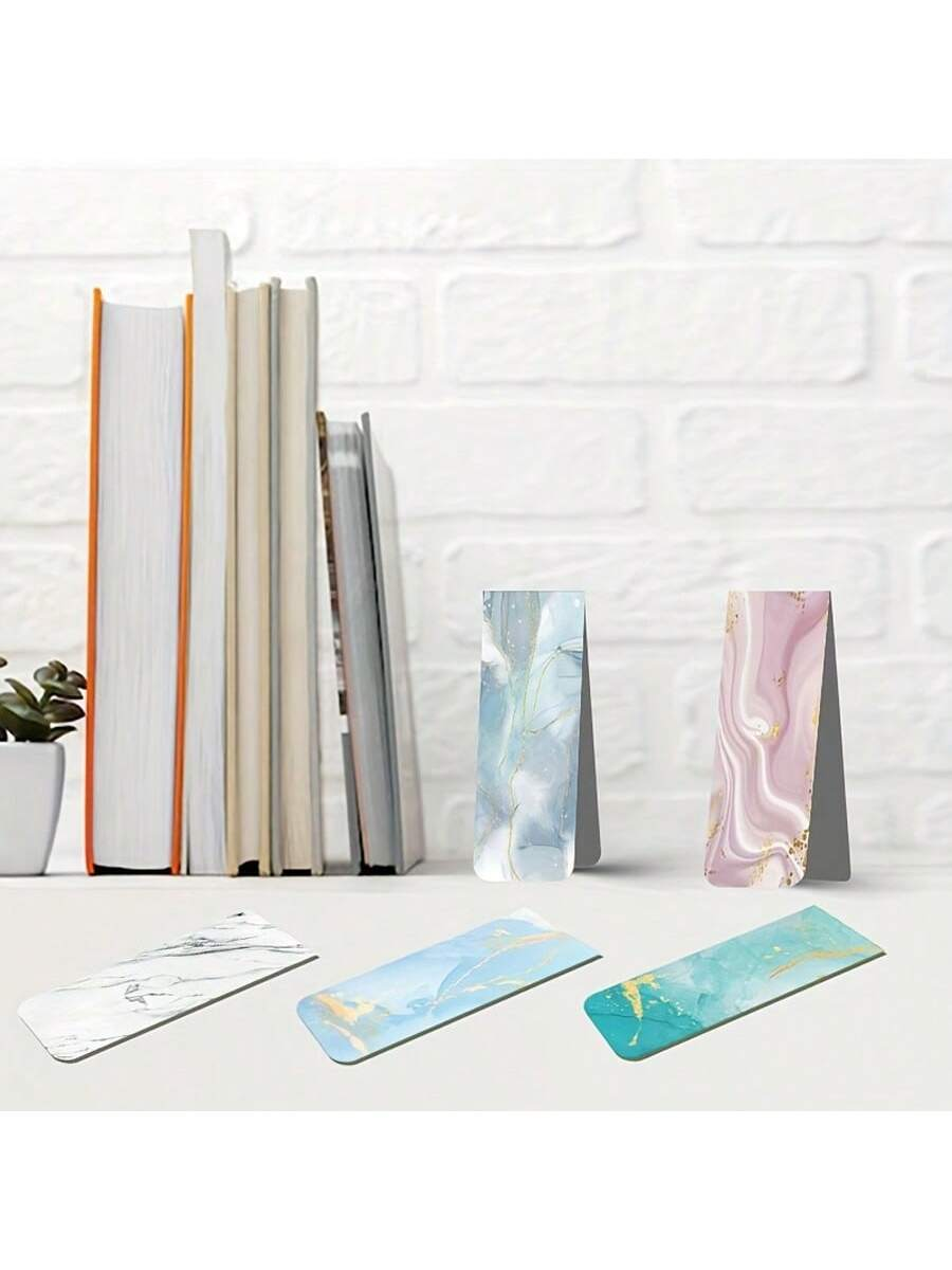 10pcs Assorted Marble Design M - Bookmark Magnetic Clip บทวิจารณ์และราคา