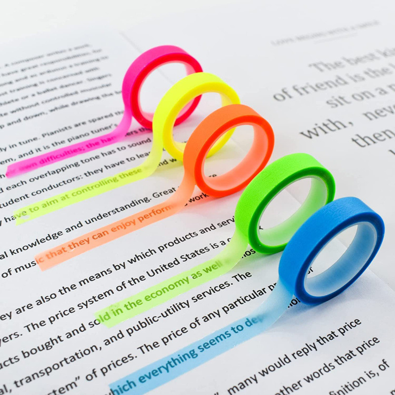 5Rolls Transparent Fluorescent - Index Tab Divider บทวิจารณ์และราคา