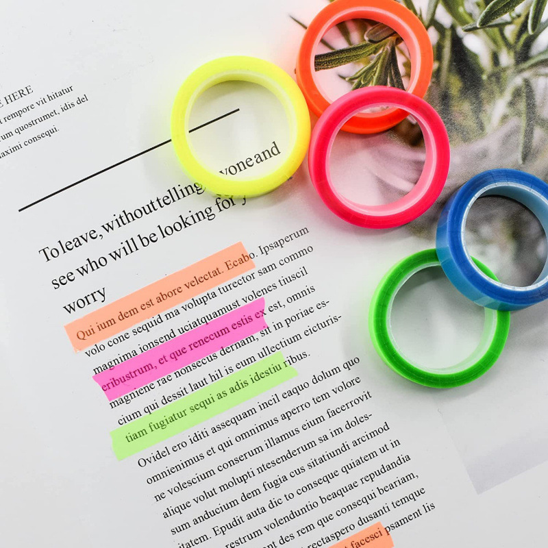 5Rolls Transparent Fluorescent - Index Tab Divider บทวิจารณ์และราคา