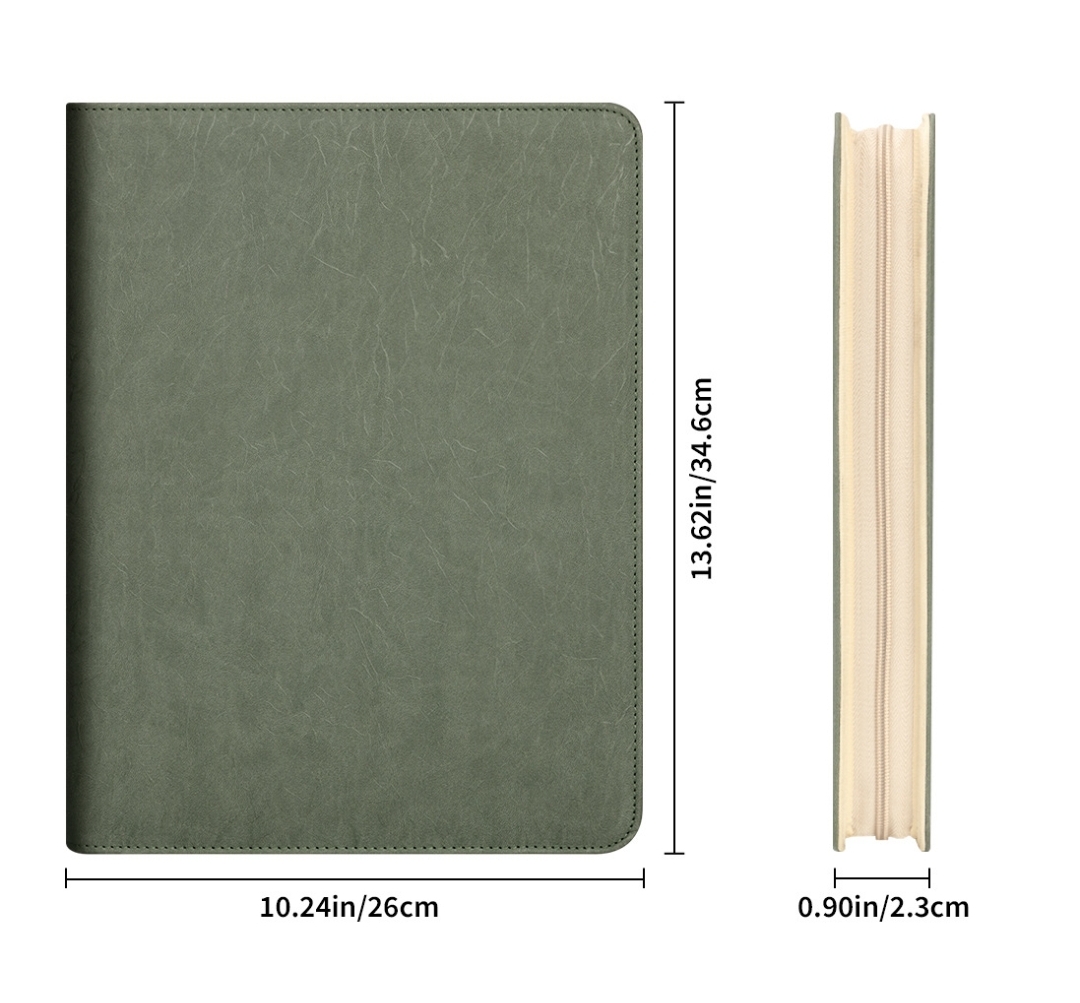 New A4 Zippered Padfolio Folde - Portfolio Folder Zip บทวิจารณ์และราคา