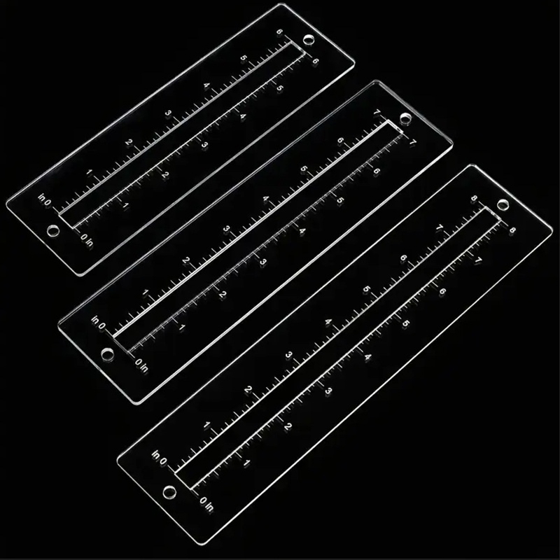 3pcs Acrylic Zipper Template S - Ruler Set Transparent บทวิจารณ์และราคา