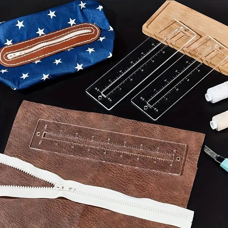 3pcs Acrylic Zipper Template S - Ruler Set Transparent บทวิจารณ์และราคา