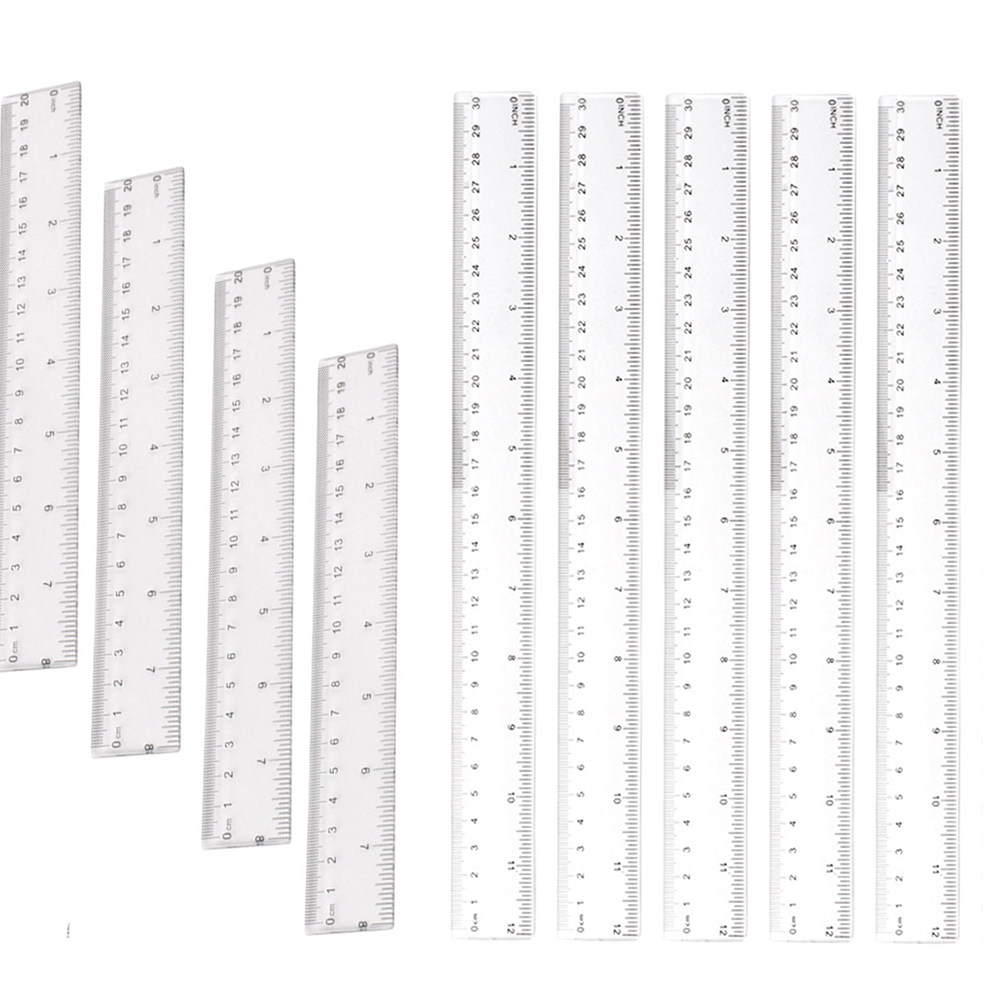20Pcs Transparent Plastic Stra - Ruler Set Transparent บทวิจารณ์และราคา