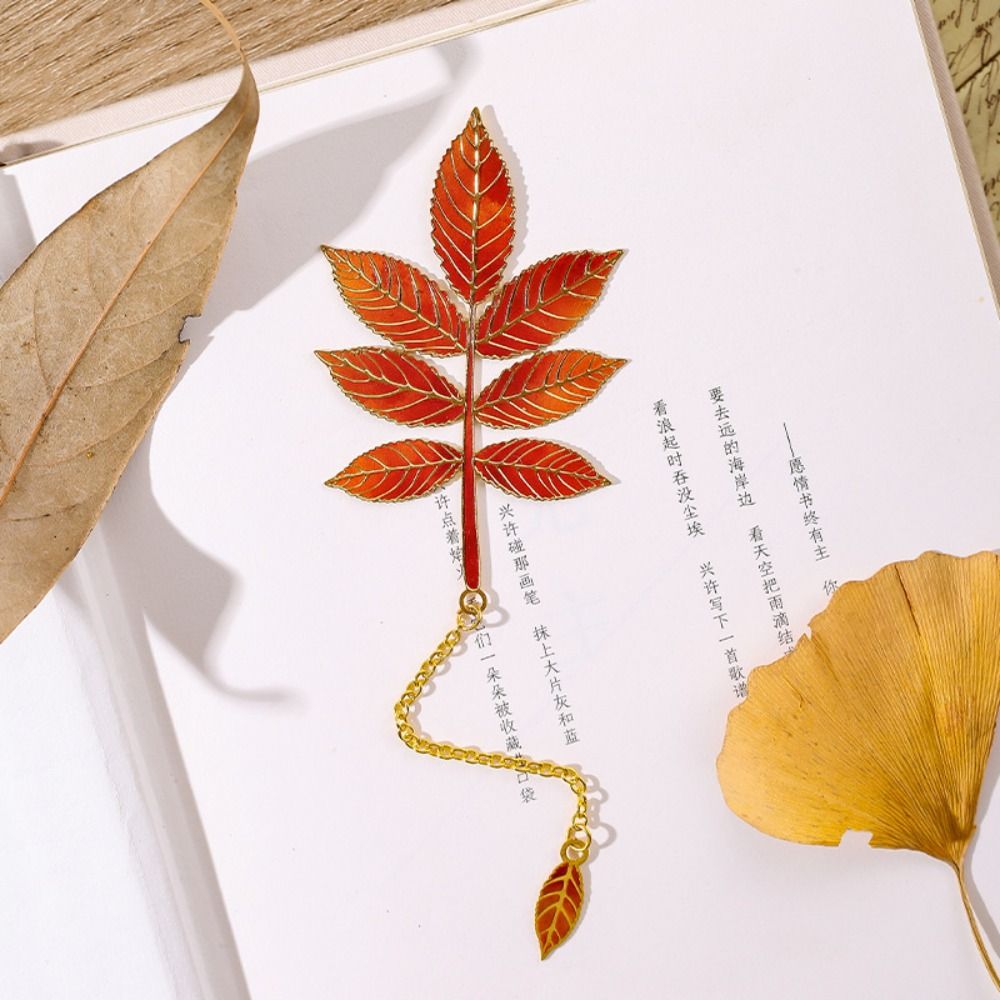 Metal Leaves Bronzing Bookmark - Stationery And Office Supply Chain บทวิจารณ์และราคา