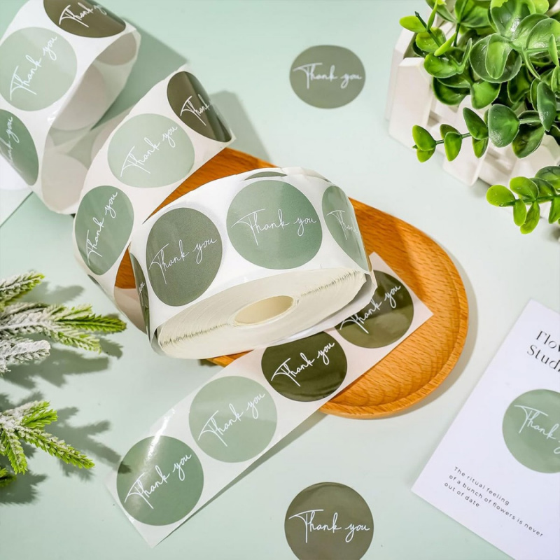 500pcs/rollSpring Green Thank  - Memo Pad Sticky บทวิจารณ์และราคา
