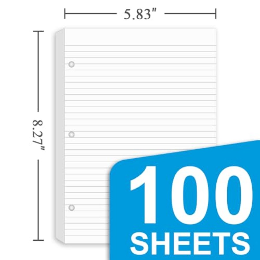 3 Pack Half Letter Lined Paper - Paper Punch 3 Hole บทวิจารณ์และราคา