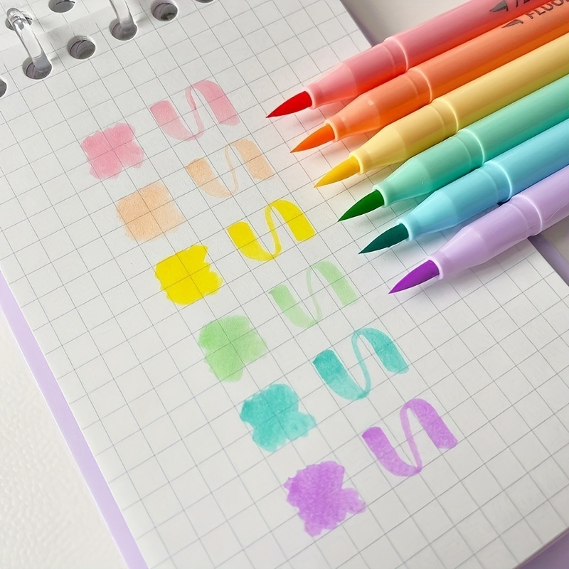 6pcs Soft Brush Fluorescence P - Highlighter Set Pastel บทวิจารณ์และราคา