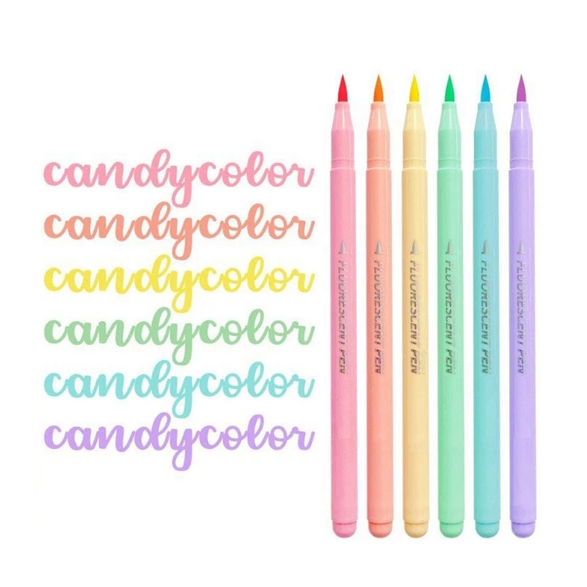 6pcs Soft Brush Fluorescence P - Highlighter Set Pastel บทวิจารณ์และราคา