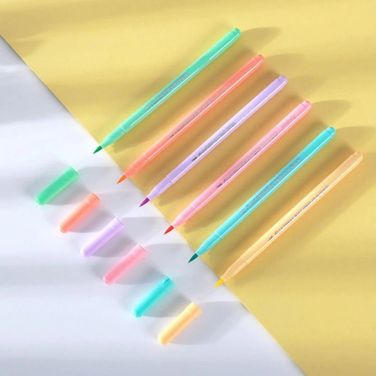 6pcs Soft Brush Fluorescence P - Highlighter Set Pastel บทวิจารณ์และราคา