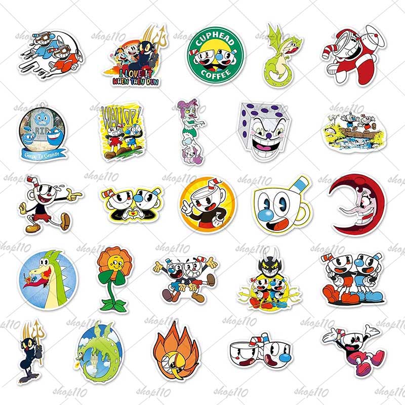 Cuphead Sticker Boy Game Gift  - Memo Pad Sticky บทวิจารณ์และราคา