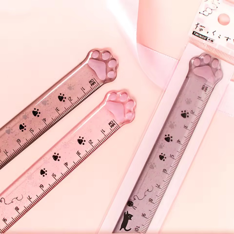 1Pcs Cat Paw Design Ruler Meas - Ruler Set Transparent บทวิจารณ์และราคา