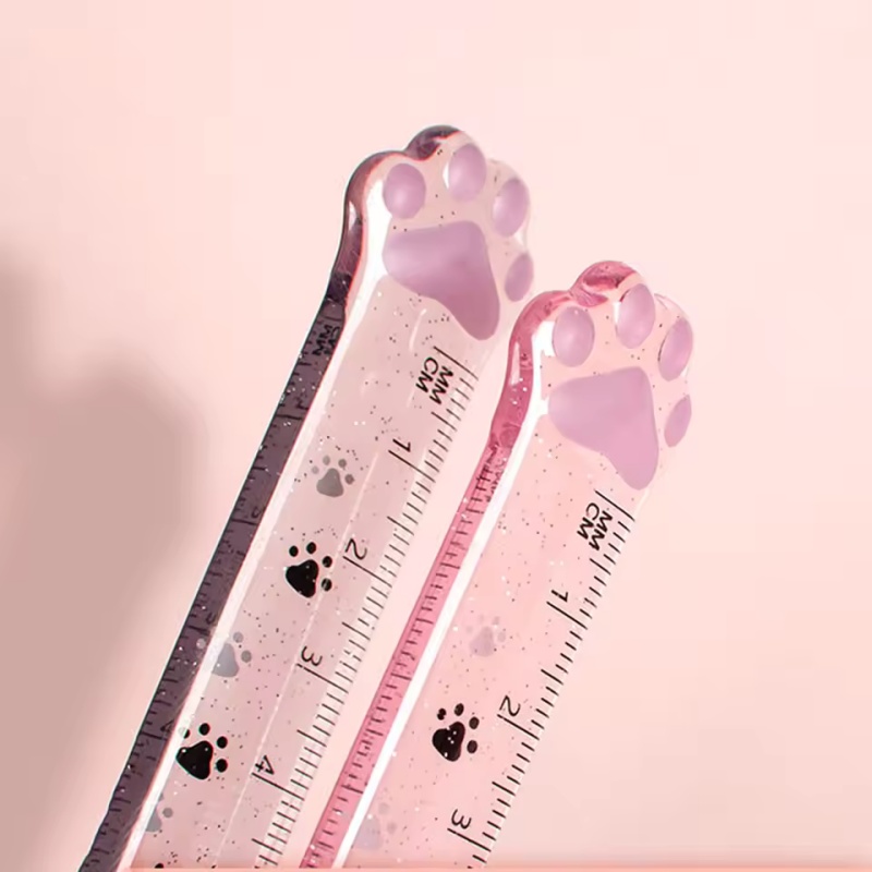 1Pcs Cat Paw Design Ruler Meas - Ruler Set Transparent บทวิจารณ์และราคา
