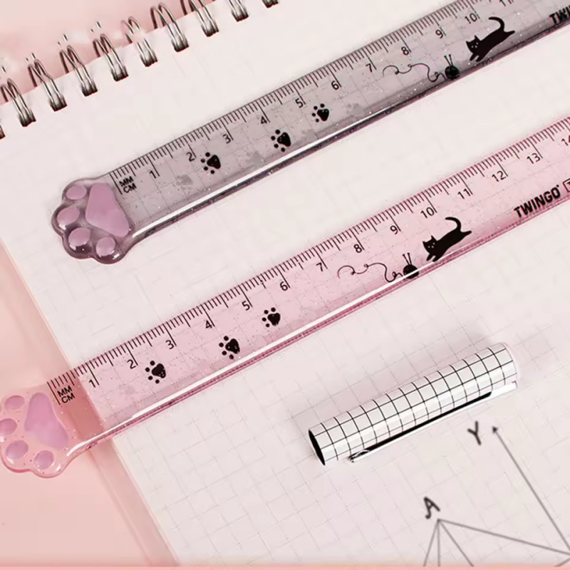 1Pcs Cat Paw Design Ruler Meas - Ruler Set Transparent บทวิจารณ์และราคา