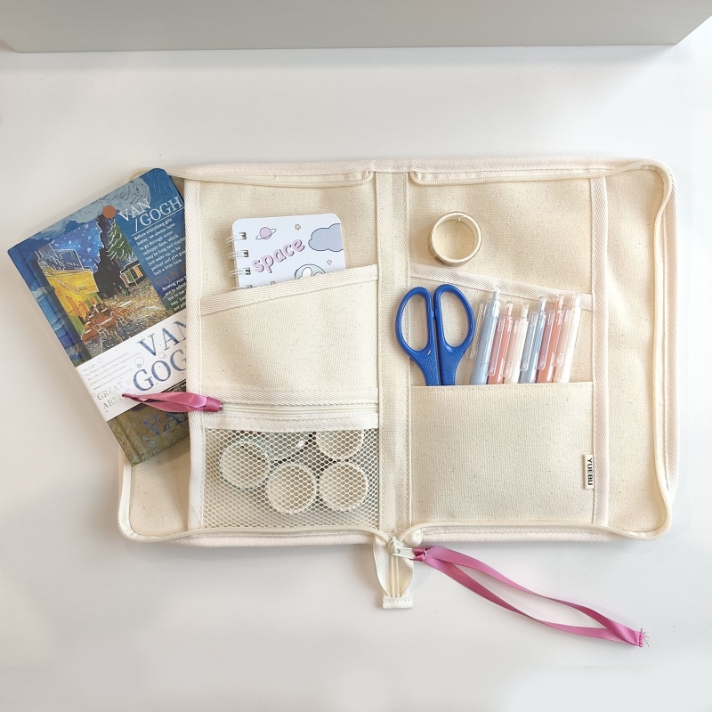 Large Capacity Canvas Planner  - Portfolio Folder Zip บทวิจารณ์และราคา