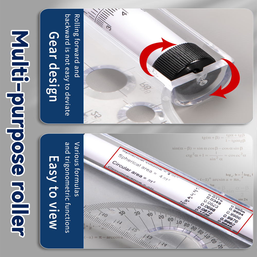30cm Transparent Parallel Roll - Ruler Set Transparent บทวิจารณ์และราคา
