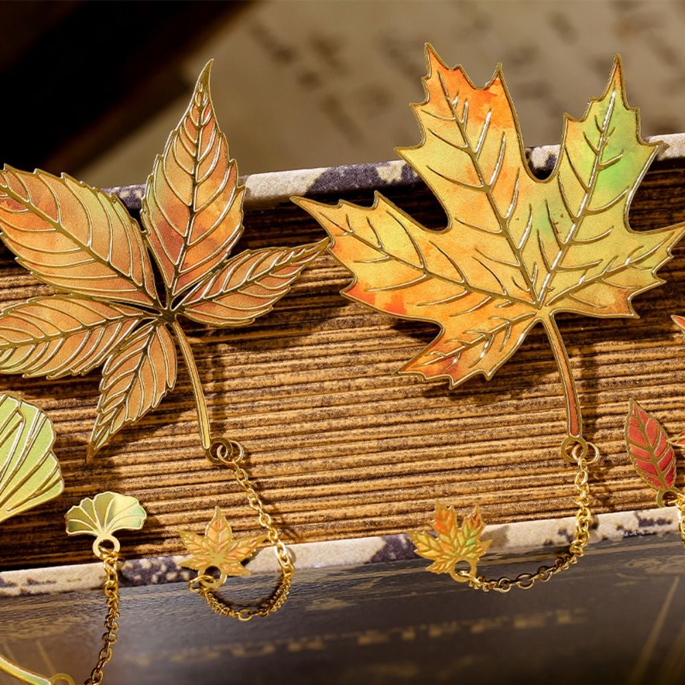 Metal Leaves Bronzing Bookmark - Stationery And Office Supply Chain บทวิจารณ์และราคา