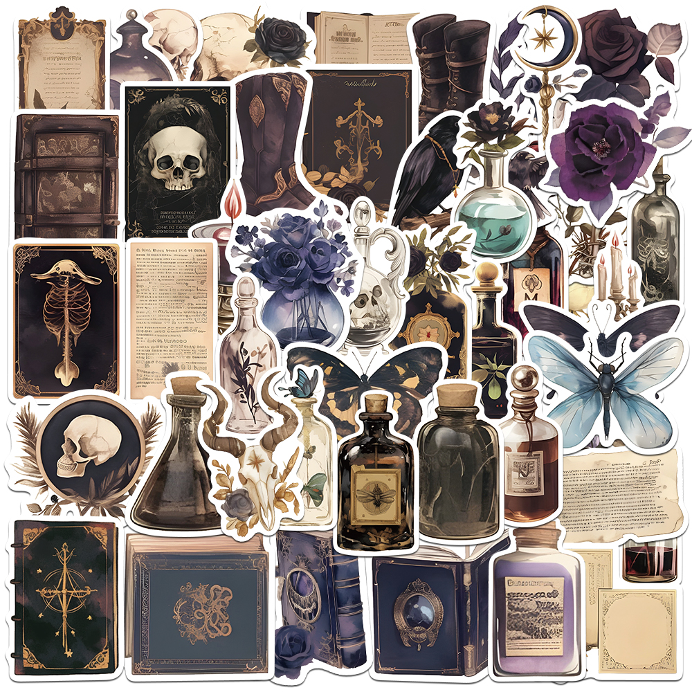 50PCS Dark Academia Stickers A - Memo Pad Sticky บทวิจารณ์และราคา