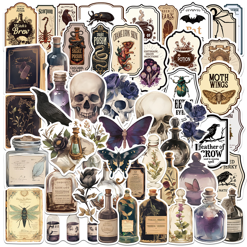 50PCS Dark Academia Stickers A - Memo Pad Sticky บทวิจารณ์และราคา