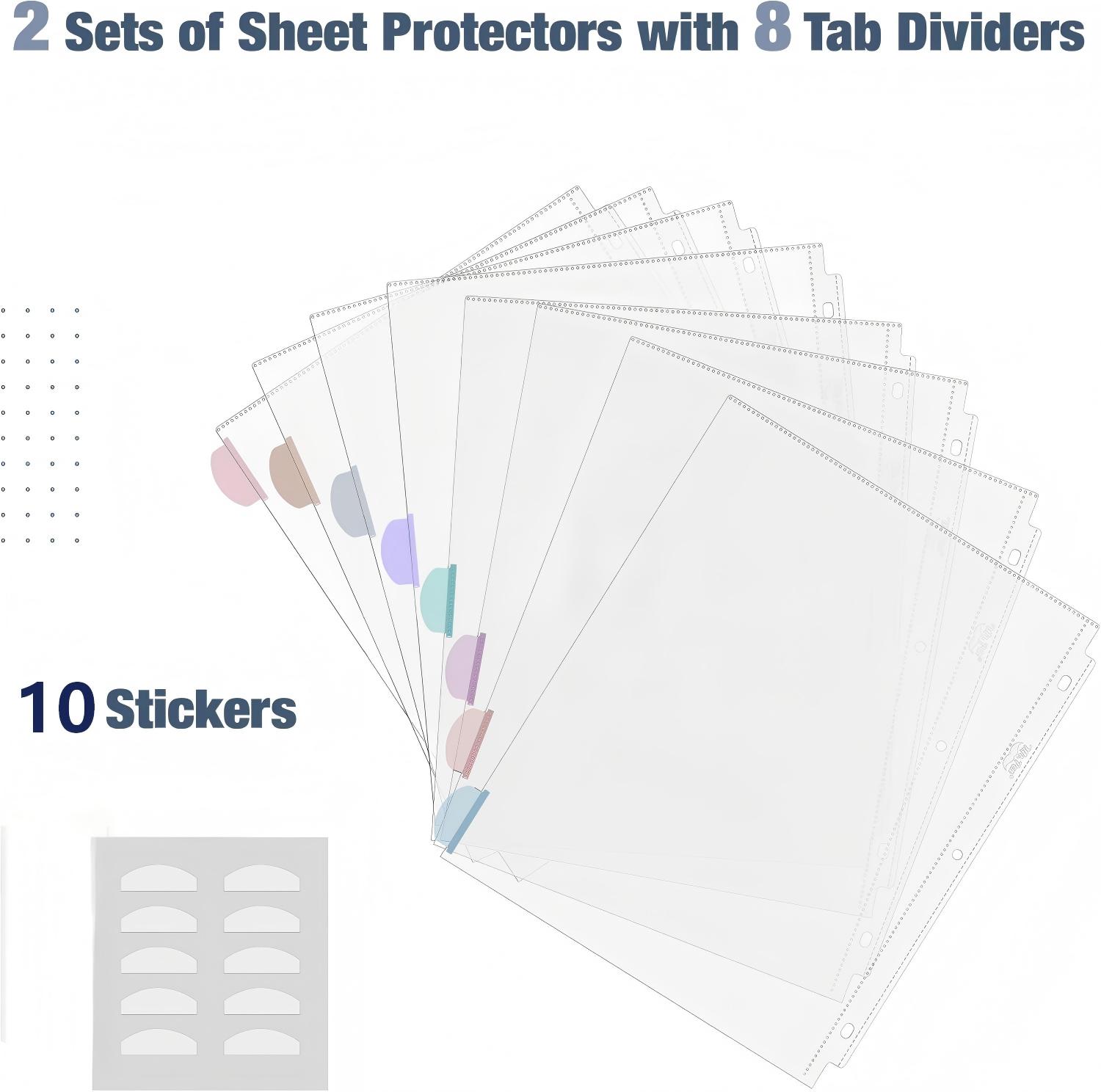 A4 Clear Sheet Protectors with - Index Tab Divider บทวิจารณ์และราคา