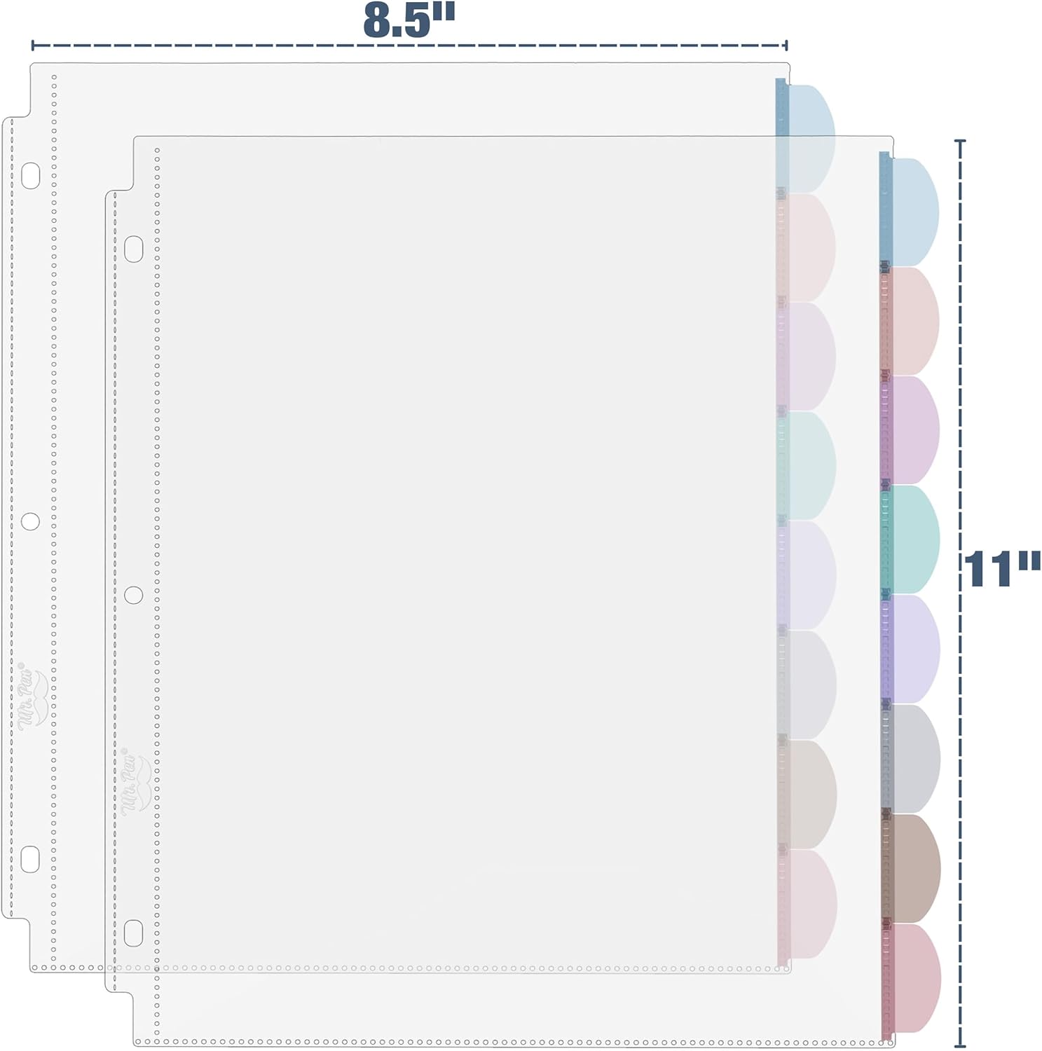 A4 Clear Sheet Protectors with - Index Tab Divider บทวิจารณ์และราคา