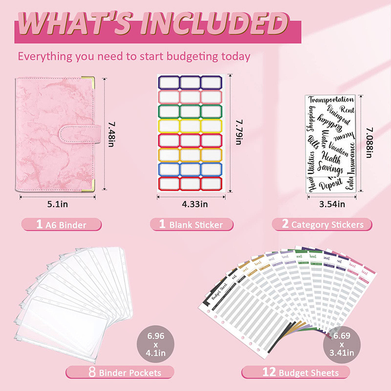 A6 Budget Binder with Cash Env - Planner Weekly Budget บทวิจารณ์และราคา