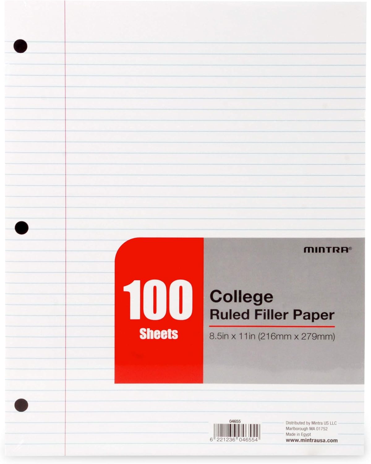 College Ruled Loose Leaf Fille - Paper Punch 3 Hole บทวิจารณ์และราคา