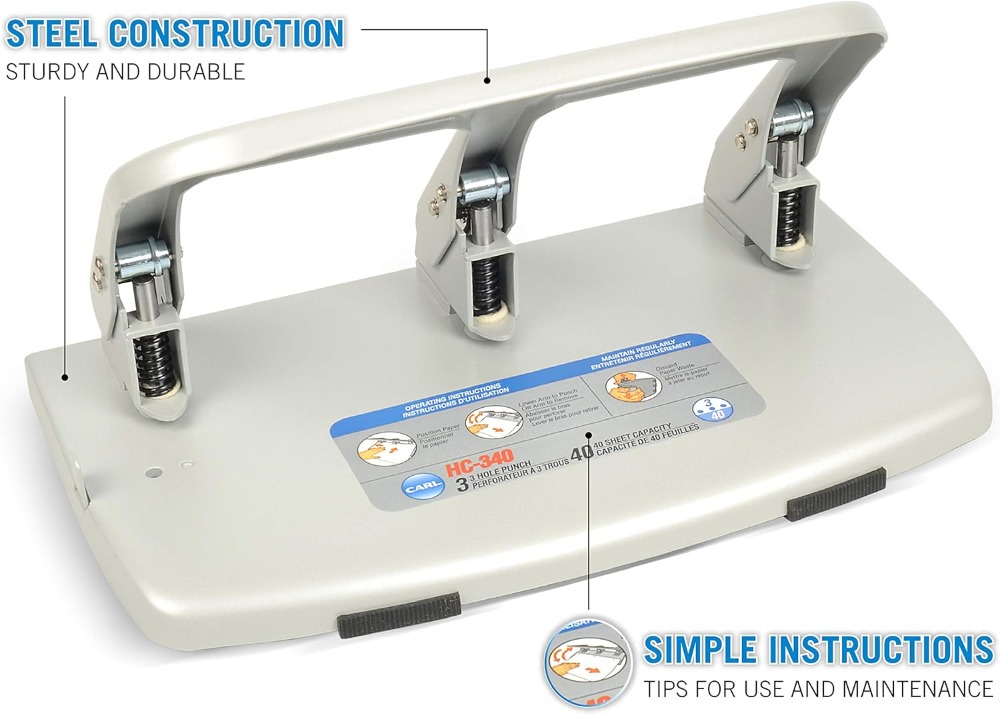 Medium-Duty 3 Hole Paper Punch - Paper Punch 3 Hole บทวิจารณ์และราคา