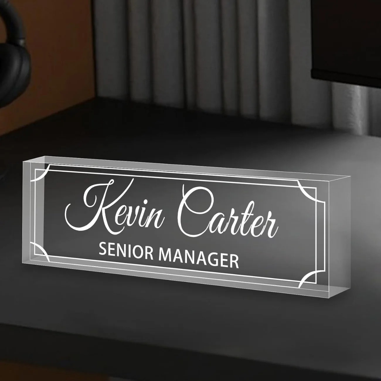 Personalized Acrylic Desk Name - Desk Name Plate บทวิจารณ์และราคา