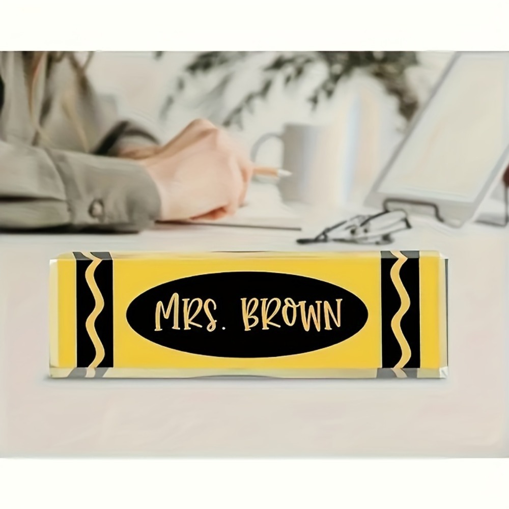 Customizable Leopard Print Acr - Desk Name Plate บทวิจารณ์และราคา