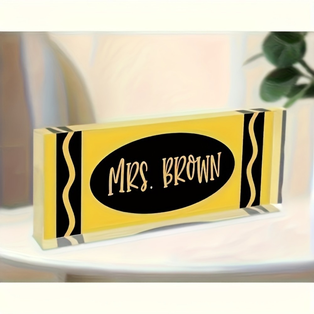 Customizable Leopard Print Acr - Desk Name Plate บทวิจารณ์และราคา