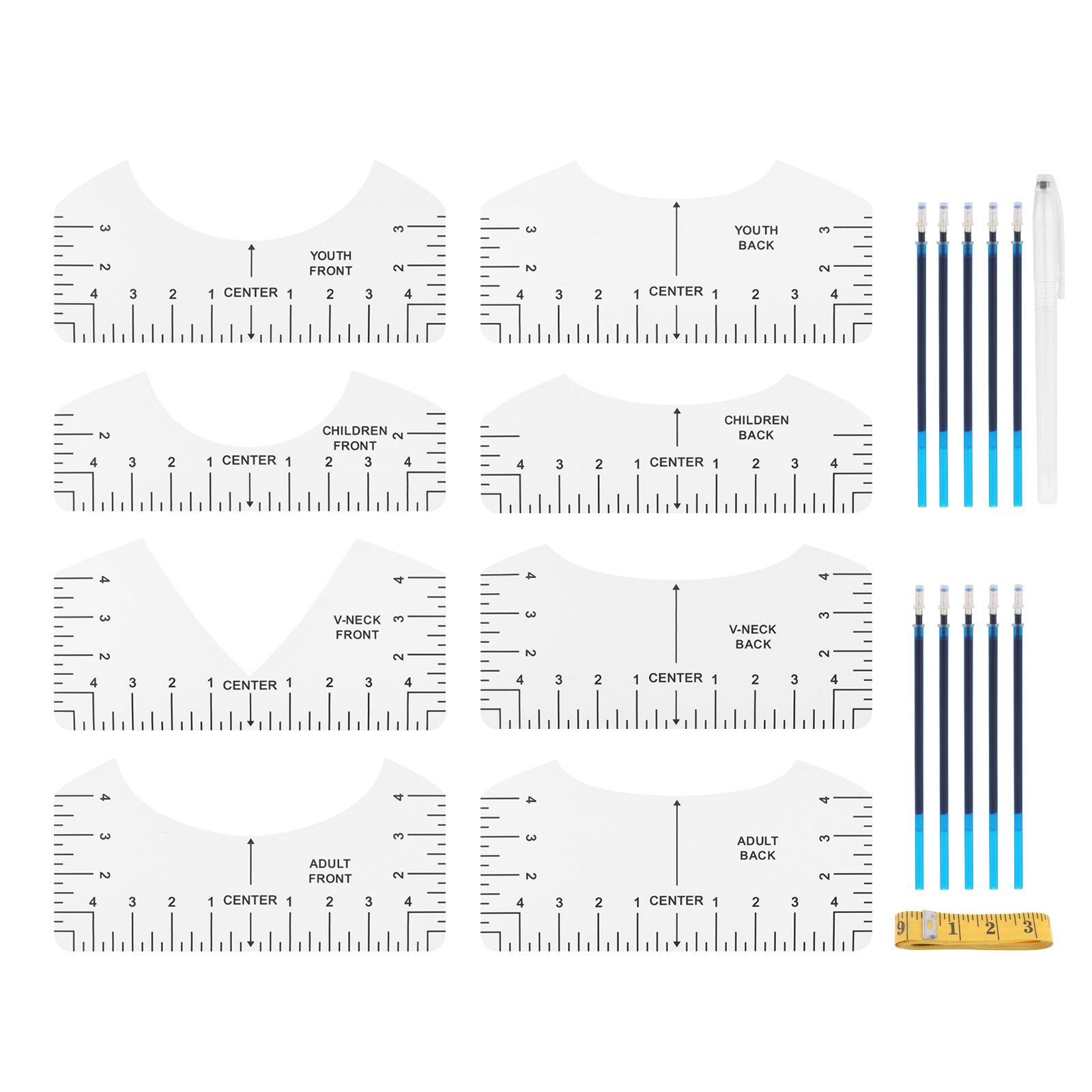 Transparent T-shirt Ruler Guid - Ruler Set Transparent บทวิจารณ์และราคา
