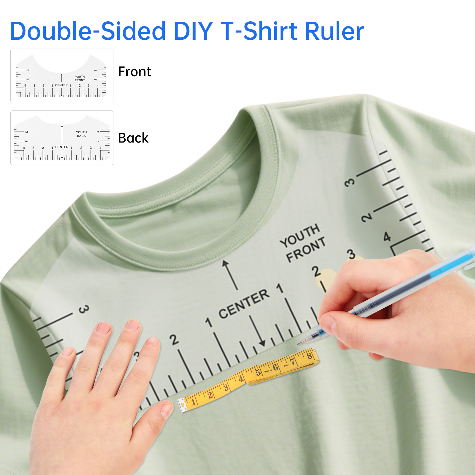 Transparent T-shirt Ruler Guid - Ruler Set Transparent บทวิจารณ์และราคา