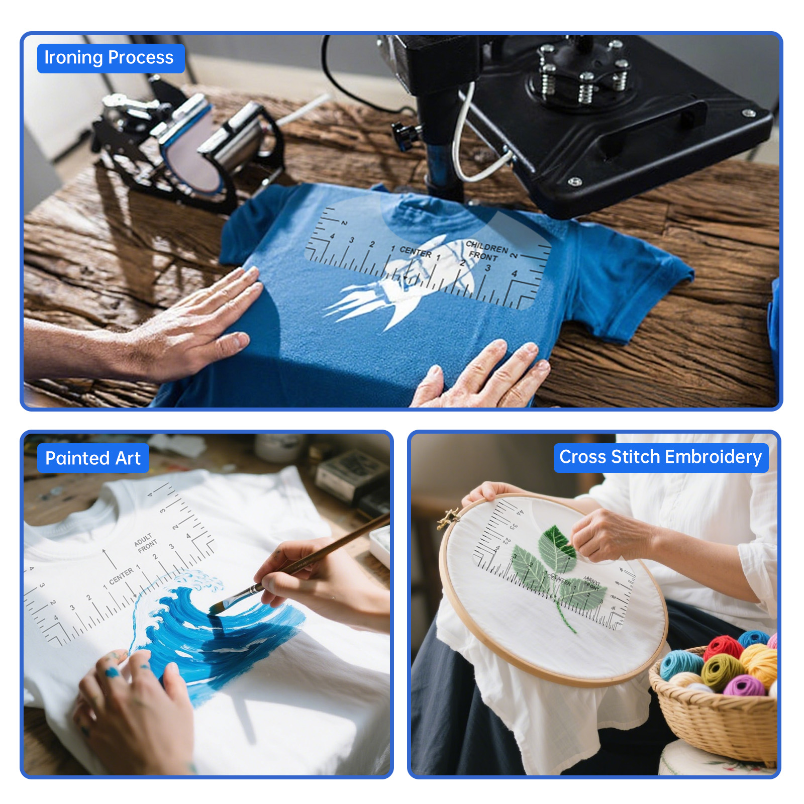 Transparent T-shirt Ruler Guid - Ruler Set Transparent บทวิจารณ์และราคา