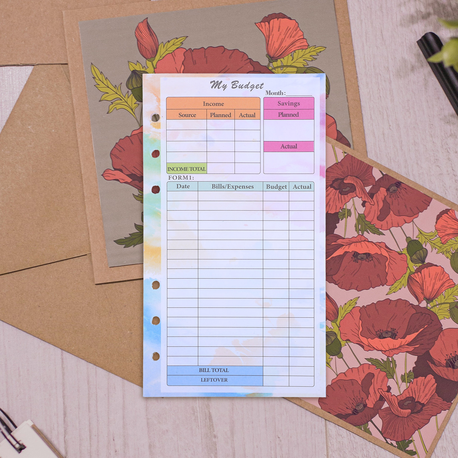 14 Sheets A6 Budget Planner Re - Planner Weekly Budget บทวิจารณ์และราคา