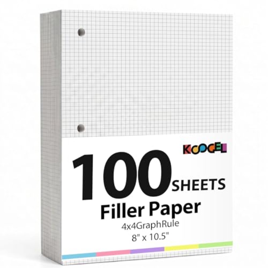 Graph Paper Filler Paper, 100  - Paper Punch 3 Hole บทวิจารณ์และราคา