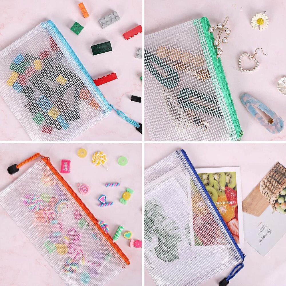 Cosmetic Makeup Bags Mesh Zipp - Portfolio Folder Zip บทวิจารณ์และราคา