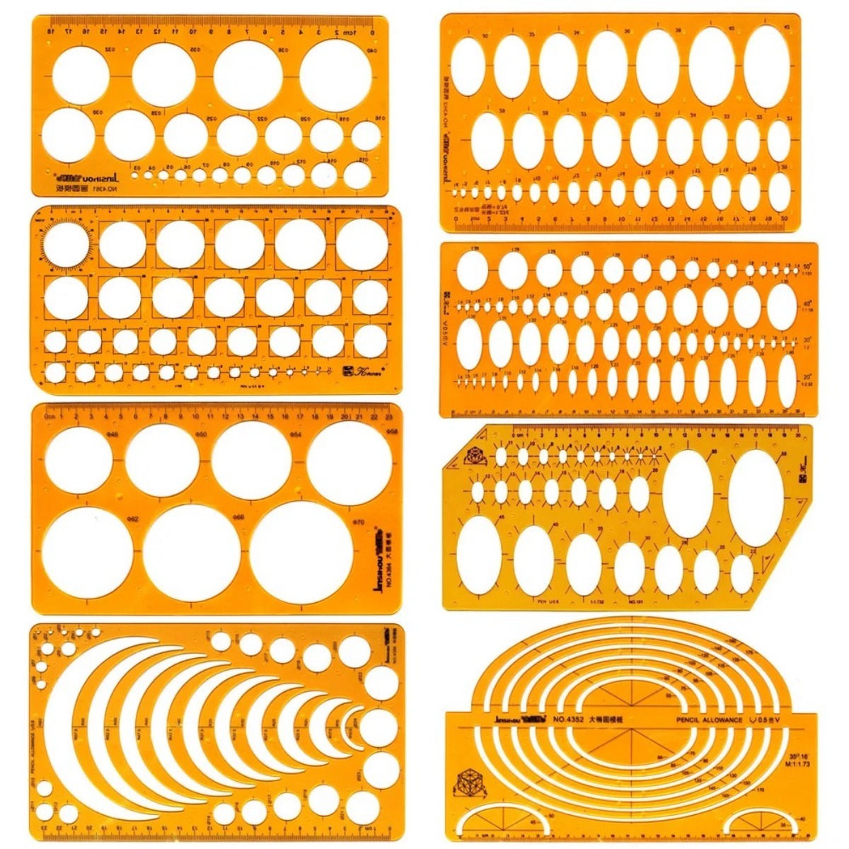 Geometric Drawing Template Set - Ruler Set Transparent บทวิจารณ์และราคา